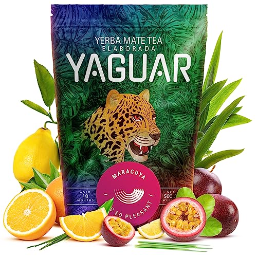 Yerba MateYaguar Maracuya 500g Mate Tee mit Maracuja Brasilianischer Mate Tee anregender Mate Tee Glutenfrei Vegan Yerba MateYaguar Maracuya 500g Mate Tee mit Maracuja Brasilianischer Mate Tee anregender Mate Tee Glutenfrei Vegan von YAGUAR
