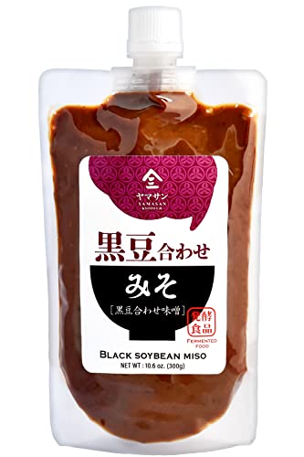 YAMASAN KYOTO UJI Miso Paste Schwarze Sojabohnenmischung - Natural Miso Suppenpaste, Handgemacht in Kyoto, Japan, Non-GMO, Non-MSG, 300G(10.58OZ) von YAMASAN KYOTO UJI