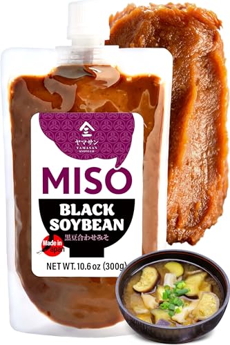 YAMASAN KYOTO UJI Miso Paste Schwarze Sojabohnenmischung - Natural Miso Suppenpaste, Handgemacht in Kyoto, Japan, Non-GMO, Non-MSG, 300G(10.58OZ) von YAMASAN KYOTO UJI