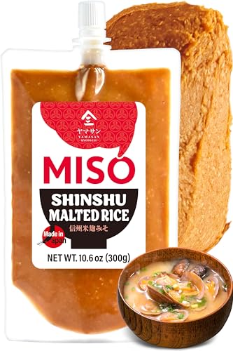 YAMASAN KYOTO UJI Miso Paste aus gemälztem Reis, Natürlich fermentiert, Handgemacht in Nagano Japan, Non-GMO, kein MSG (300g)【YAMASAN】 von YAMASAN KYOTO UJI