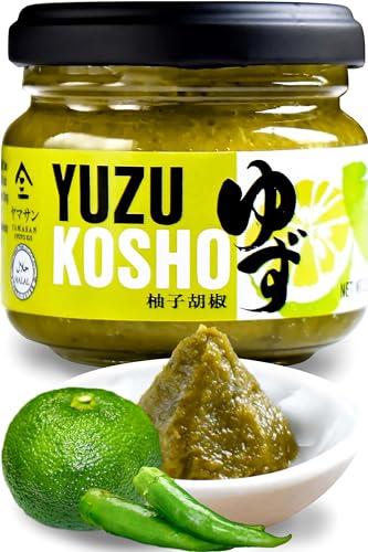 KYOTO UJI YAMASAN Yuzu Kosho Yuzu Chillipaste, Gewürze und Würzmittel, Japanisches Gewürz, 3.17Oz(90g) von YAMASAN KYOTO UJI