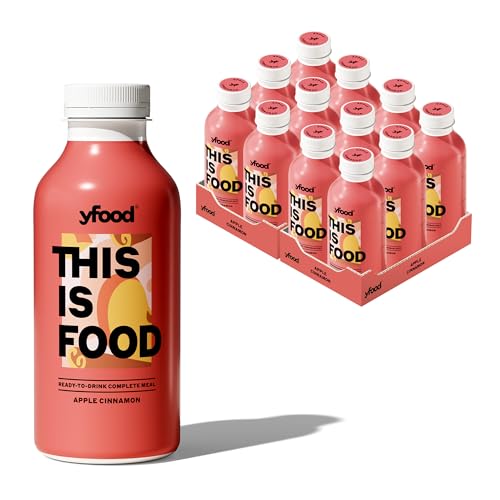 yfood Drink Apple Cinnamon, Leckere Trinkmahlzeit für unterwegs, THIS IS FOOD Drink, 34g Protein, 26 Vitamine und Mineralstoffe, 12 x 500 ml, Geschmack Apfel-Zimt, inkl. 3 € Pfand yfood Drink Apple Cinnamon, Leckere Trinkmahlzeit für unterwegs, THIS IS FOOD Drink, 34g Protein, 26 Vitamine und Mineralstoffe, 12 x 500 ml, Geschmack Apfel-Zimt, inkl. 3 € Pfand von YFood
