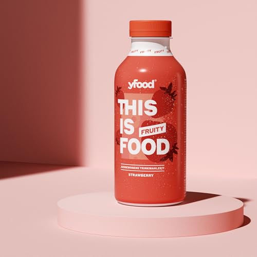 yfood Drink Fruity Strawberry, Leckere Trinkmahlzeit für unterwegs, THIS IS FOOD Drink, 35 g Protein, 26 Vitamine und Mineralstoffe, 6 x 500 ml, Geschmack Erdbeere, inkl. 1,50 € Pfand yfood Drink Fruity Strawberry, Leckere Trinkmahlzeit für unterwegs, THIS IS FOOD Drink, 35 g Protein, 26 Vitamine und Mineralstoffe, 6 x 500 ml, Geschmack Erdbeere, inkl. 1,50 € Pfand von YFood