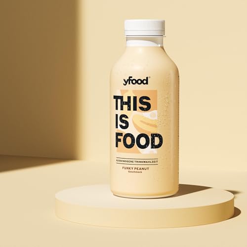 yfood Drink Funky Peanut, Leckere Trinkmahlzeit für unterwegs, THIS IS FOOD Drink, 34g Protein, 26 Vitamine und Mineralstoffe, 12 x 500ml, Geschmack Erdnuss, inkl. 3,00 € Pfand yfood Drink Funky Peanut, Leckere Trinkmahlzeit für unterwegs, THIS IS FOOD Drink, 34g Protein, 26 Vitamine und Mineralstoffe, 12 x 500ml, Geschmack Erdnuss, inkl. 3,00 € Pfand von YFood