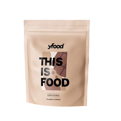 yfood Pulver Classic Choco, Leckere Trinkmahlzeit für unterwegs, THIS IS FOOD Pulver, 25g Protein, 12 Mahlzeiten, 26 Vitamine und Mineralstoffe, 1,1 kg Beutel, Geschmack: Schokolade yfood Pulver Classic Choco, Leckere Trinkmahlzeit für unterwegs, THIS IS FOOD Pulver, 25g Protein, 12 Mahlzeiten, 26 Vitamine und Mineralstoffe, 1,1 kg Beutel, Geschmack: Schokolade von YFood