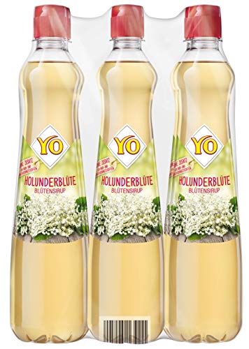 YO Sirup Holunderblüte (6 x 700 ml) – 1x Flasche ergibt bis zu 5 Liter Fertiggetränk – ohne Süßungsmittel, Farb- & Konservierungsstoffe, vegan ohne Pfand | 700ml (6er Pack) von YO