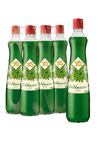 YO Sirup Waldmeister (6 x 700 ml) – 1x Flasche ergibt bis zu 6 Liter Fertiggetränk – ohne Süßungsmittel und Konservierungsstoffe, vegan von YO