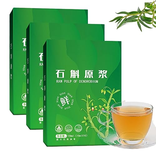 Dendrobium Puree Drink, Raw Pulp of Dendrobium, Dendrobium Extract Herbal Drops, Dendrobium Puree Tea Secret Happy Drops, Tonify Kidney and Qi Kidney Relieve Fatigue (3Boxes) von YODAOLI