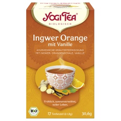 Ingwer-Orangen-Tee mit Vanille im Beutel von YOGI TEA