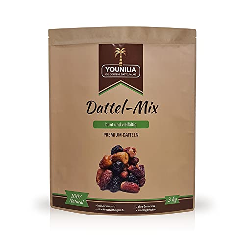 Dattel-Mix 3 kg: Ajwa, Medjool, Sukkari und vieles mehr I Sonnengetrocknete Premium Datteln Dattel-Mix 3 kg: Ajwa, Medjool, Sukkari und vieles mehr I Sonnengetrocknete Premium Datteln von YOUNILIA