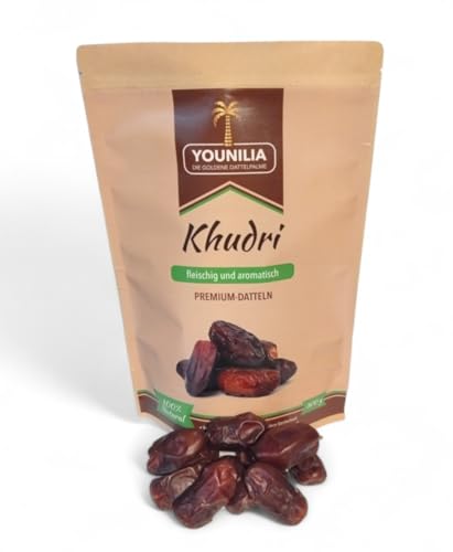 Khudri Datteln A+ 800g | Aktuele Ernte# | Groß und Saftig | Sonnengetrocknet | Naturbelassen Khudri Datteln A+ 800g | Aktuele Ernte# | Groß und Saftig | Sonnengetrocknet | Naturbelassen von YOUNILIA - Die Goldene Dattelpalme