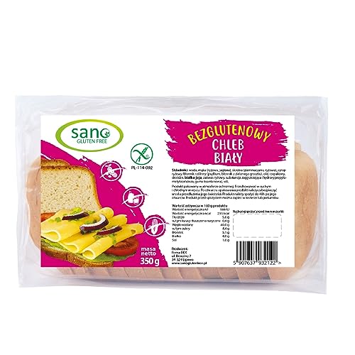 Glutenfreies Weißbrot (350g) geschnitten, frei von Mais, Sojafrei und Weizenfrei, Laktosefrei von YULKA