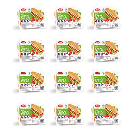 YULKA Glutenfrei | Hot-Dog Brötchen 12erPack | Glutenfreie Brötchen und Backwaren | Laktosenfrei Weizenmehlfrei (Vorteilspack HotDog 12 x (130g: 2x65g)) von YULKA