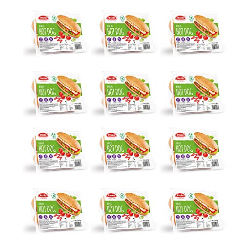 YULKA Glutenfrei | Hot-Dog Brötchen 12erPack | Glutenfreie Brötchen und Backwaren | Laktosenfrei Weizenmehlfrei (Vorteilspack HotDog 12 x (130g: 2x65g)) von YULKA