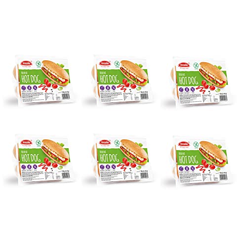 YULKA Glutenfrei | Hot-Dog Brötchen 6erPack | Glutenfreie Brötchen und Backwaren | Laktosenfrei Weizenmehlfrei (Vorteilspack HotDog 6 x (130g: 2x65g)) von YULKA