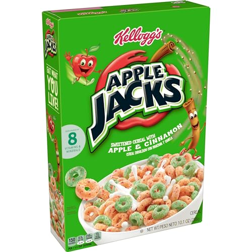 YYST Kellogg's Apple Jacks Breakfast Cereal, 8 Vitamins and Minerals, Kids Snacks, Original, 10.1oz Box (1 Box) von Apple Jacks
