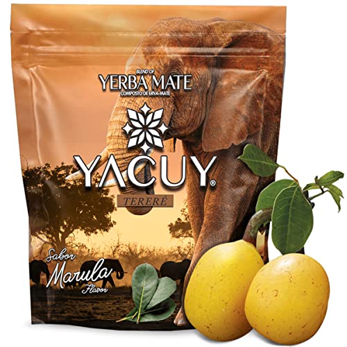 Yacuy Yerba Mate Tee MARULA 500g | Brasilien mate-tee terere mit marula aroma | Yerba Mate-Tee loose leaf 0,5kg Doypack von Yacuy