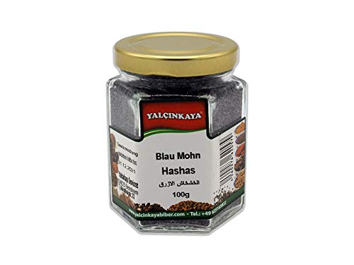 Yalçinkaya - Blau Mohn - 100g - Blaumohn Ganze Samen - Backmohn - Gewürze im Glas - Premium Yalçinkaya - Blau Mohn - 100g - Blaumohn Ganze Samen - Backmohn - Gewürze im Glas - Premium von Yalçinkaya