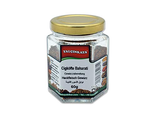 Yalçinkaya - Cig Köfte Harci Hackfleisch Gewürzmischung - 60g - Gewürz Mischung - Glas Grillgewürze Yalçinkaya - Cig Köfte Harci Hackfleisch Gewürzmischung - 60g - Gewürz Mischung - Glas Grillgewürze von Yalçinkaya