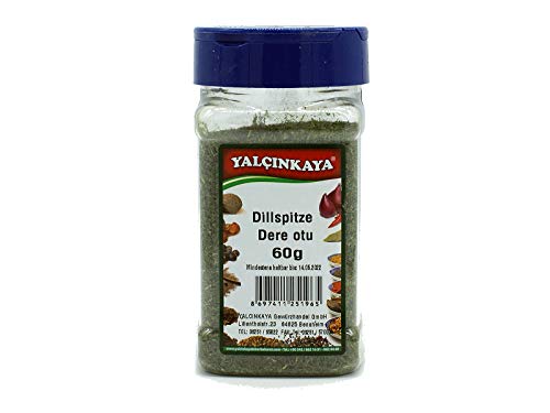 Yalçinkaya - Dillspitzen - 60g - PET Box Gewürze - gerebelt & getrocknet - Feine Dill Spitzen von Yalçinkaya