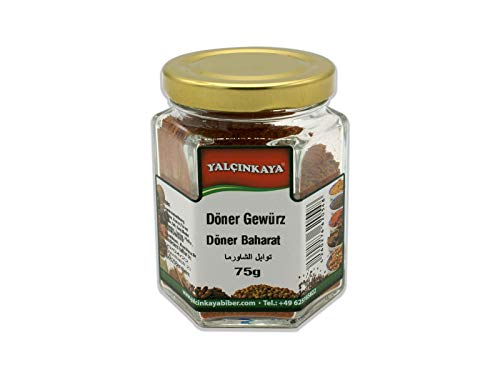 Yalçinkaya - Döner Kebap Gewürzmischung - 75g - Gewürz Mischung im Glas - Pulver - Premium Qualität Yalçinkaya - Döner Kebap Gewürzmischung - 75g - Gewürz Mischung im Glas - Pulver - Premium Qualität von Yalçinkaya