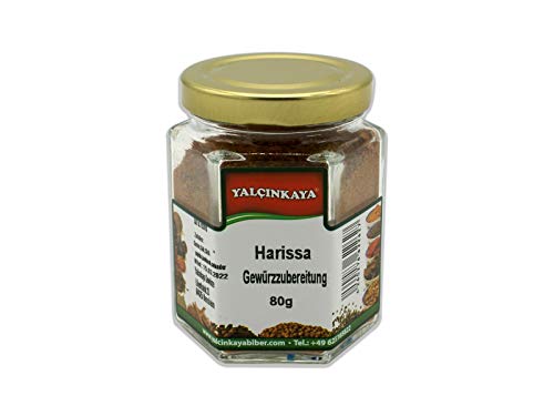 Yalçinkaya - Harissa Gewürzmischung - 80g - Feurig Scharfe Mischung - Premium Gewürze im Glas von Yalçinkaya