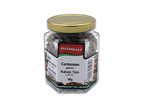 Yalçinkaya - Kardamom Cardamom - 50g - Gewürz im Glas - Samen ganz - Glas Wiederverwendbar von Yalçinkaya