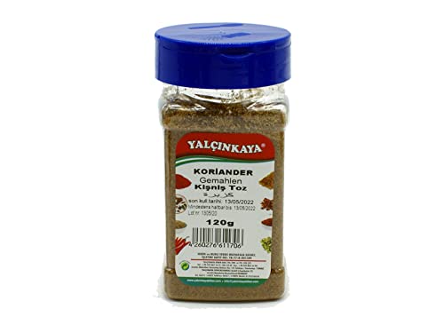Yalçinkaya - Koriander Coriander - 120g - PET Box Gewürz - gemahlene Samen - Premium Qualität von Yalçinkaya