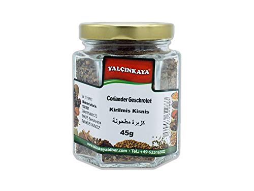 Yalçinkaya - Koriander Coriander - 45g - Gewürz im Glas - geschrotete - 1A Premium Qualität von Yalçinkaya