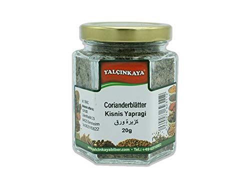 Yalçinkaya - Korianderblätter Coriander - 20g - Gewürz im Glas - Blätter gehackt - Premium Qualität von Yalçinkaya