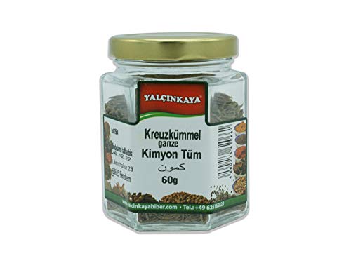 Yalçinkaya - Kreuzkümmel Samen - 60g - Gewürze im Glas - Ganze Samen - Premium Qualität von Yalçinkaya