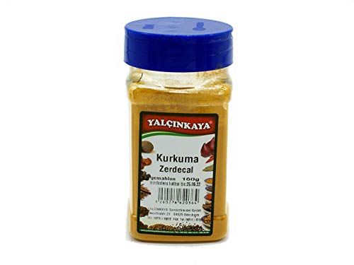 Yalçinkaya - Kurkuma Pulver - 160g - PET Box Gewürze - Curcuma Gelbwurzel gemahlen Gewürzbox von Yalçinkaya