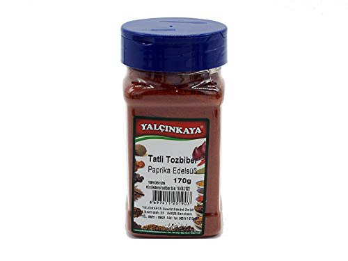 Yalçinkaya - Paprika Edelsüß - 170g - PET Box Gewürze - Qualität Premium Gewürz - Vorratsdose von Yalçinkaya