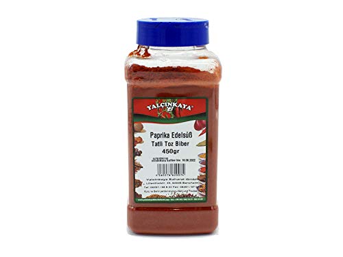 Yalçinkaya - Paprika Edelsüß - 450g - PET Box Gewürze - Qualität Premium Gewürz - Vorratsdose von Yalçinkaya