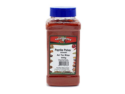 Yalçinkaya - Paprika Pulver Scharf - 500g - PET Box Gewürze - Pulver gemahlen - Praktische Box Yalçinkaya - Paprika Pulver Scharf - 500g - PET Box Gewürze - Pulver gemahlen - Praktische Box von Yalçinkaya
