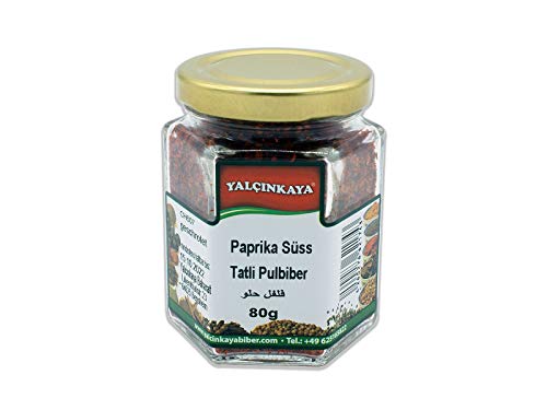 Yalçinkaya - Paprika Pulver Süß - 80g - Gewürz im Glas - Pulver gemahlen - Paprikapulver Süss Yalçinkaya - Paprika Pulver Süß - 80g - Gewürz im Glas - Pulver gemahlen - Paprikapulver Süss von Yalçinkaya