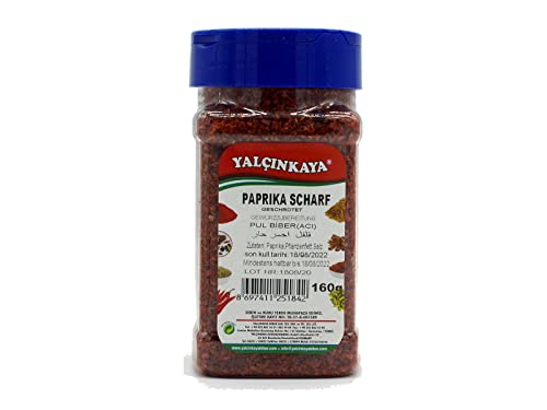 Yalçinkaya - Paprika Scharf Pulbiber - 160g - PET Box Gewürze - Ideal für Ihren Gewürzvorrat Yalçinkaya - Paprika Scharf Pulbiber - 160g - PET Box Gewürze - Ideal für Ihren Gewürzvorrat von Yalçinkaya