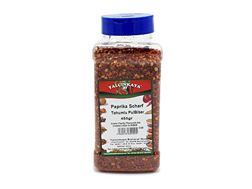 Yalçinkaya - Paprika Scharf Pulbiber - 450g - PET Box Gewürze - Ideal für Ihren Gewürzvorrat von Yalçinkaya