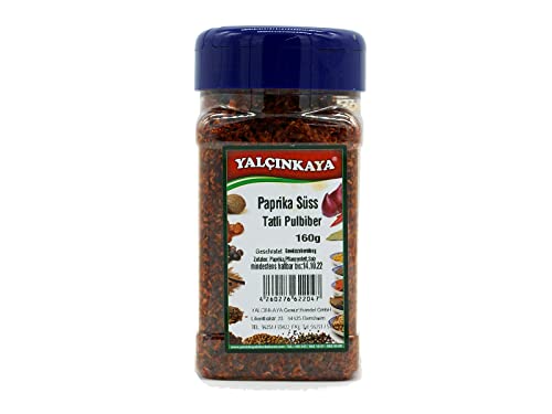 Yalçinkaya - Paprika Süß - 160g - PET Box Gewürze - Ideal für Ihren Premium Gewürzvorrat von Yalçinkaya