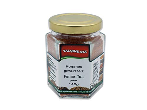 Yalçinkaya - Pommes Gewürzsalz - 140g - Glasgewürz Spezial - Ideal für frittierte Kartoffeln von Yalçinkaya