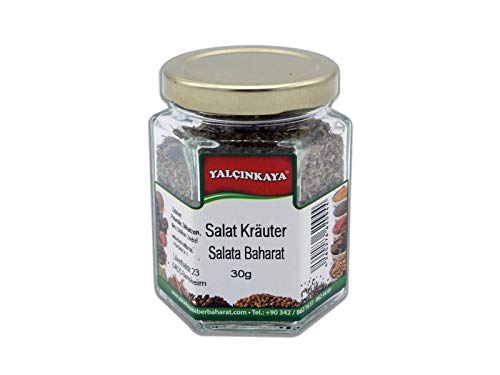 Yalçinkaya - Salat Kräuter - 30g - Feine Kräutermischung im Glas - für frisches Salatdressing von Yalçinkaya