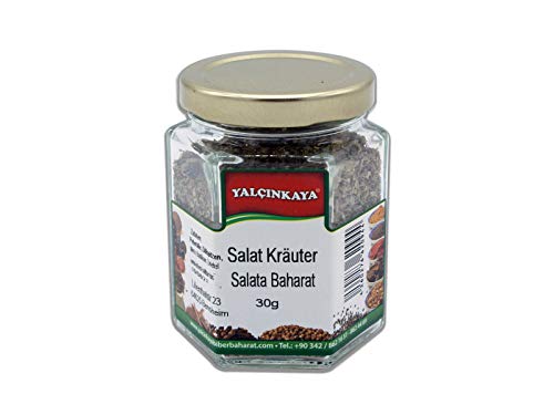 Yalçinkaya - Salat Kräuter - 30g - Feine Kräutermischung im Glas - für frisches Salatdressing Yalçinkaya - Salat Kräuter - 30g - Feine Kräutermischung im Glas - für frisches Salatdressing von Yalçinkaya