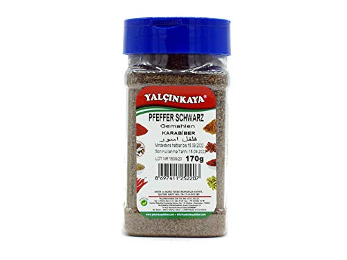 Yalçinkaya - Schwarzer Pfeffer - 180g - PET Box Gewürze - Pulver gemahlen - Vorratsdose - Yalçinkaya - Schwarzer Pfeffer - 180g - PET Box Gewürze - Pulver gemahlen - Vorratsdose - von Yalçinkaya