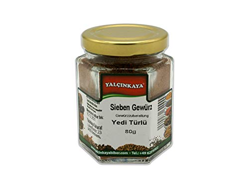 Yalçinkaya - Sieben Gewürze - 80g - Glas Grillgewürz Spezial - Orientlische Gewürzmischung Yalçinkaya - Sieben Gewürze - 80g - Glas Grillgewürz Spezial - Orientlische Gewürzmischung von Yalçinkaya