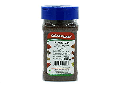 Yalçinkaya - Sumak - Sumach Gewürzmischung - 190g - PET Box Gewürze - Essigbaumfrucht Gewürz von Yalçinkaya