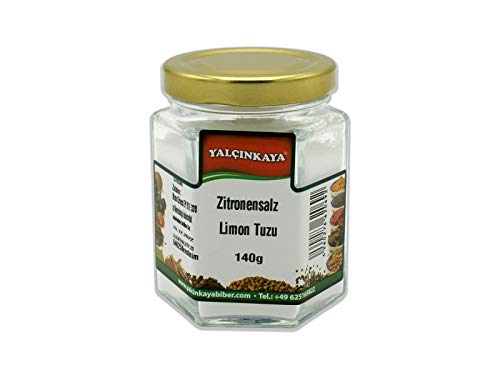 Yalçinkaya - Zitronensalz - 140g - Gewürze im Glas - Fisch Salz fein gemahlen - Glasgewürze von Yalçinkaya