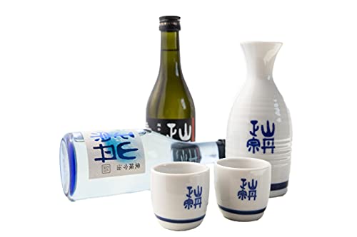 Yamatan Masamune Sake Geschenk-Set, Hon-Jozo, Ginjo, Karaffe und Sake-Becher, 2x300ml von Yamatan Masamune