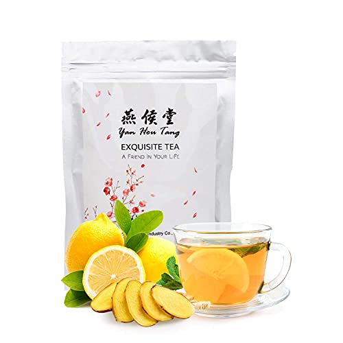 Yan Hou Tang Bio-Kräuter-Zitronen-Ingwer-Teebeutel plus Probiotika unterstützt eine gesunde Verdauung Koffeinfrei 100 Counts von Yan Hou Tang