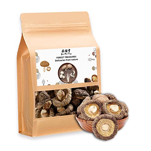 Yan Hou Tang Getrocknete Shiitake Pilze Organische Premium Neue Mykologische Dehydrierte Pilze zum Kochen 225Gramm 8oz 30-40mm von Yan Hou Tang