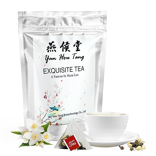 Yan Hou Tang Jasmin Grüner Tee Taschen 50 Zählt Chinesische Grüne Blätter Blume Tee von Yan Hou Tang